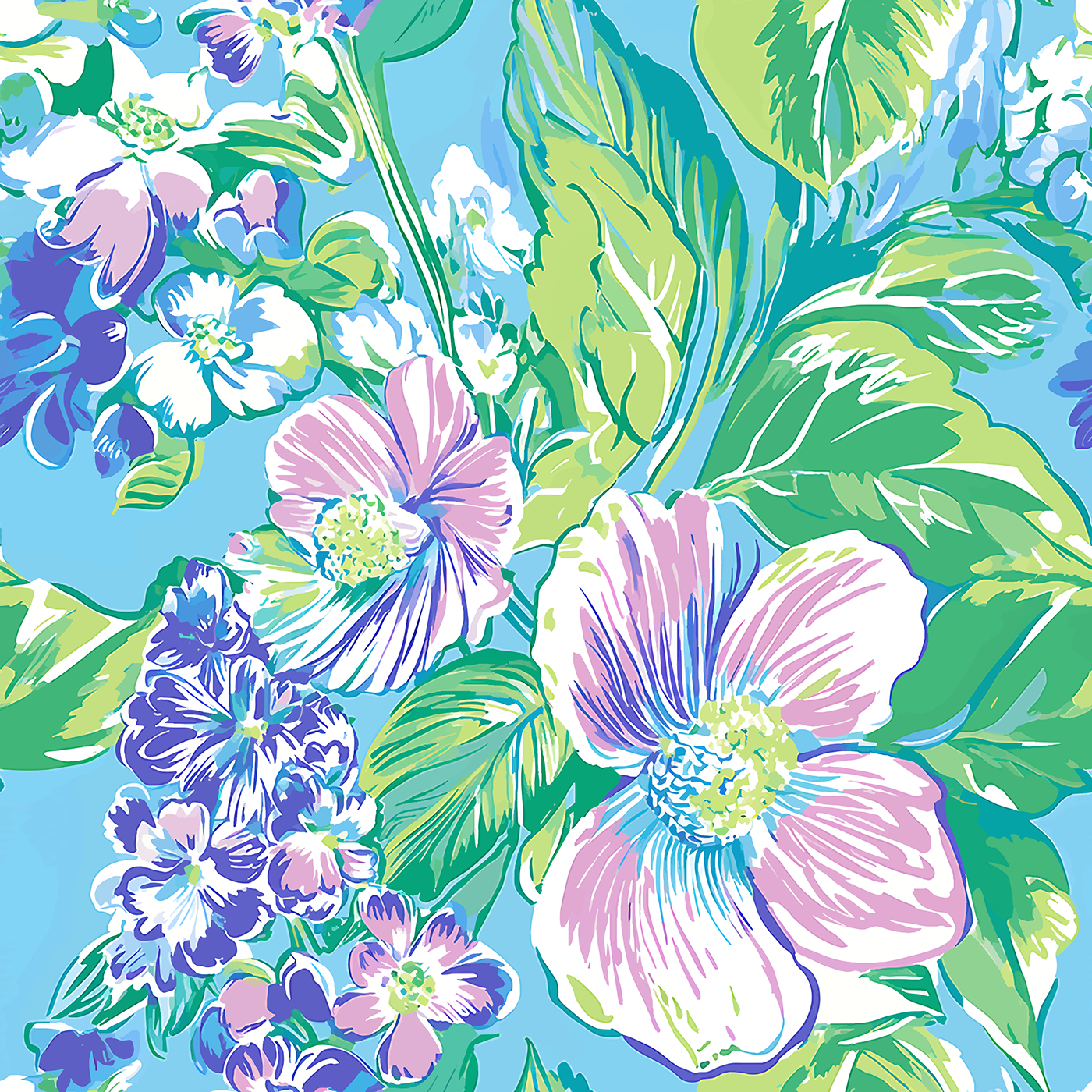 She's In Her Bloom Era - Pink/Green On Teal